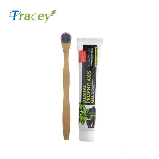 Eco-Friendly Bamboo Wooden Toothbrush Tongue Cleaner Wide Round Head Bamboo Brush Factory
