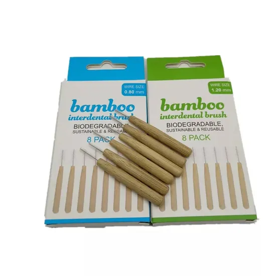 "L "Shape Bamboo Interdentall Brush Factory Biodegradable Wooden Interdentalsticks Dentist Use