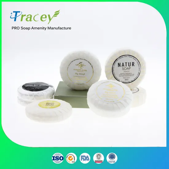 20gr Round Label Sticker Soap Jabon Hotel Amenity Soap Bar / Motel Travel Bath Body Hand Face Toliet Bar Soaps Factory