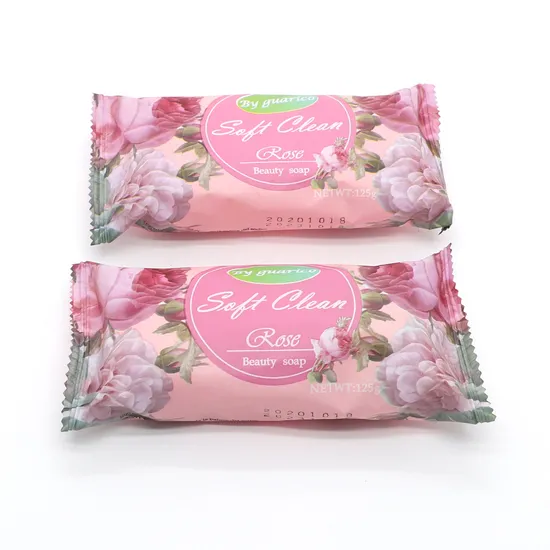 125gr Beauty Soap Jabon Natural Lemon Rose Perfume Savon Soft Clean Customized Soap Bar Factory
